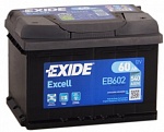Аккумулятор Exide EB602 Excell 60Ah 540A о.п. (-+)